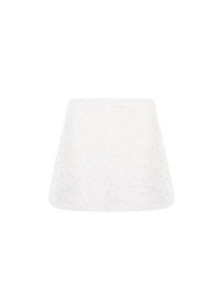 Mini-jupe brodée - Blanc