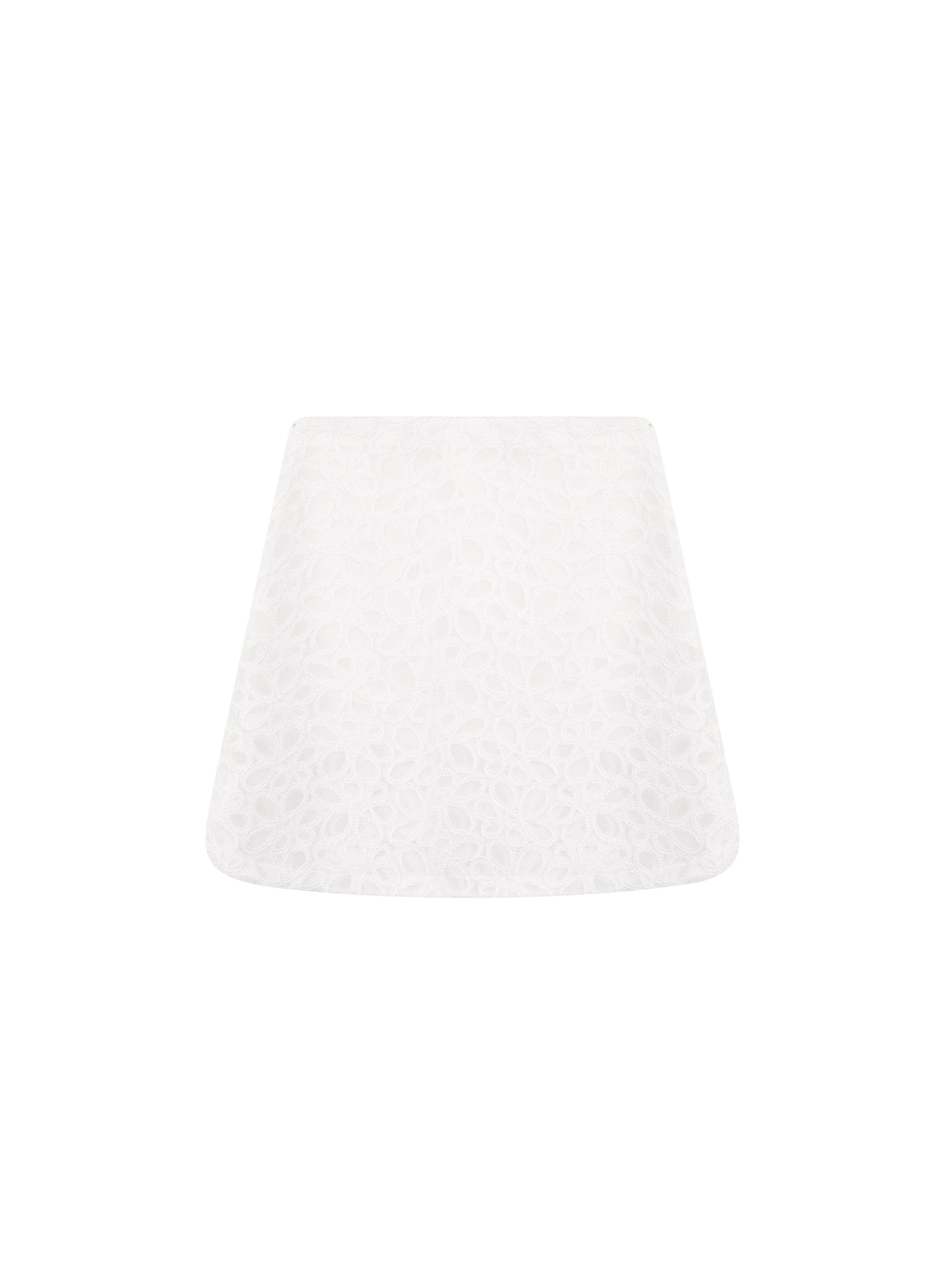 Mini-jupe brodée - Blanc