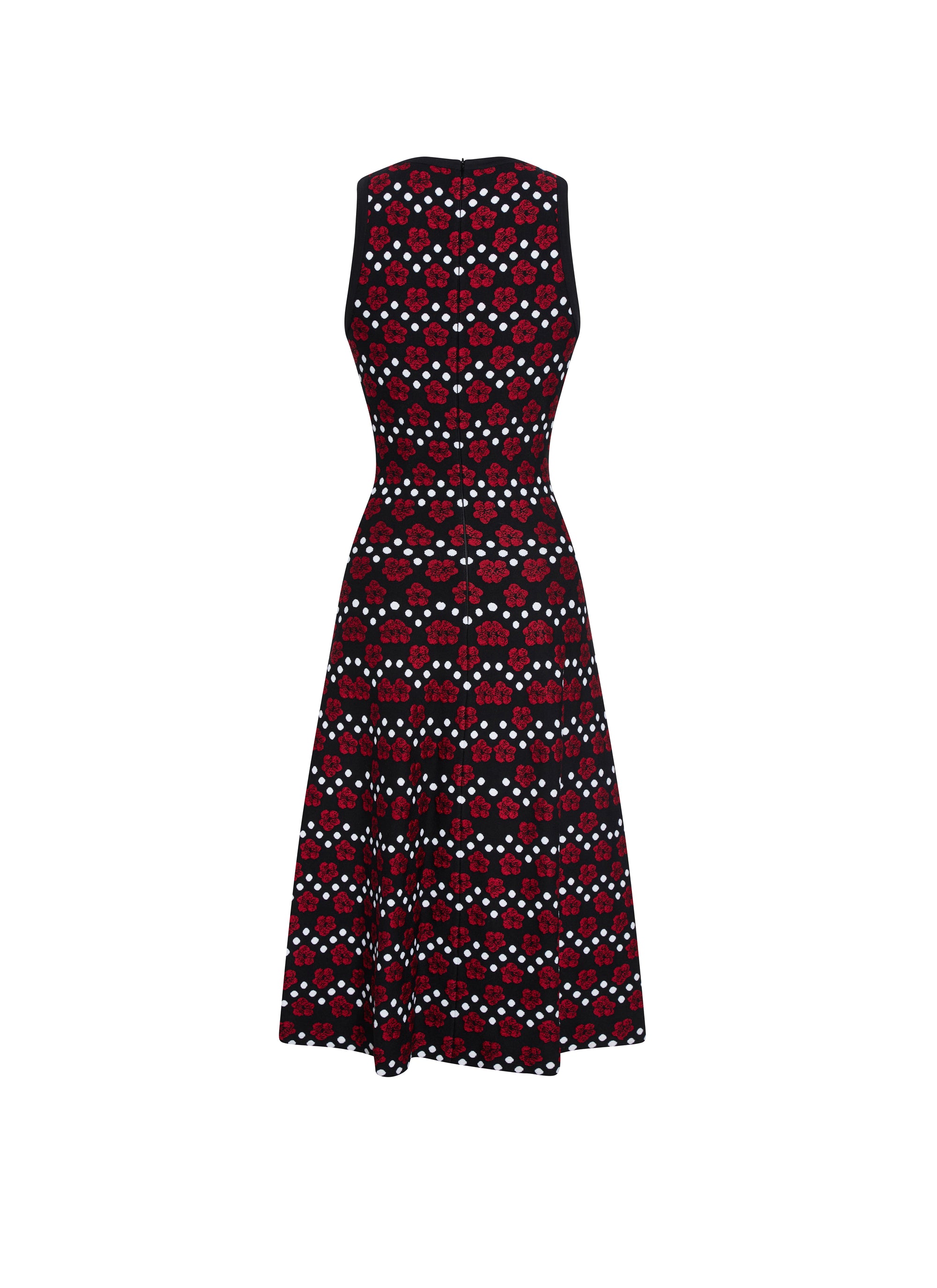 Robe sans manches Mini Orchidée en maille - Noir & Rouge