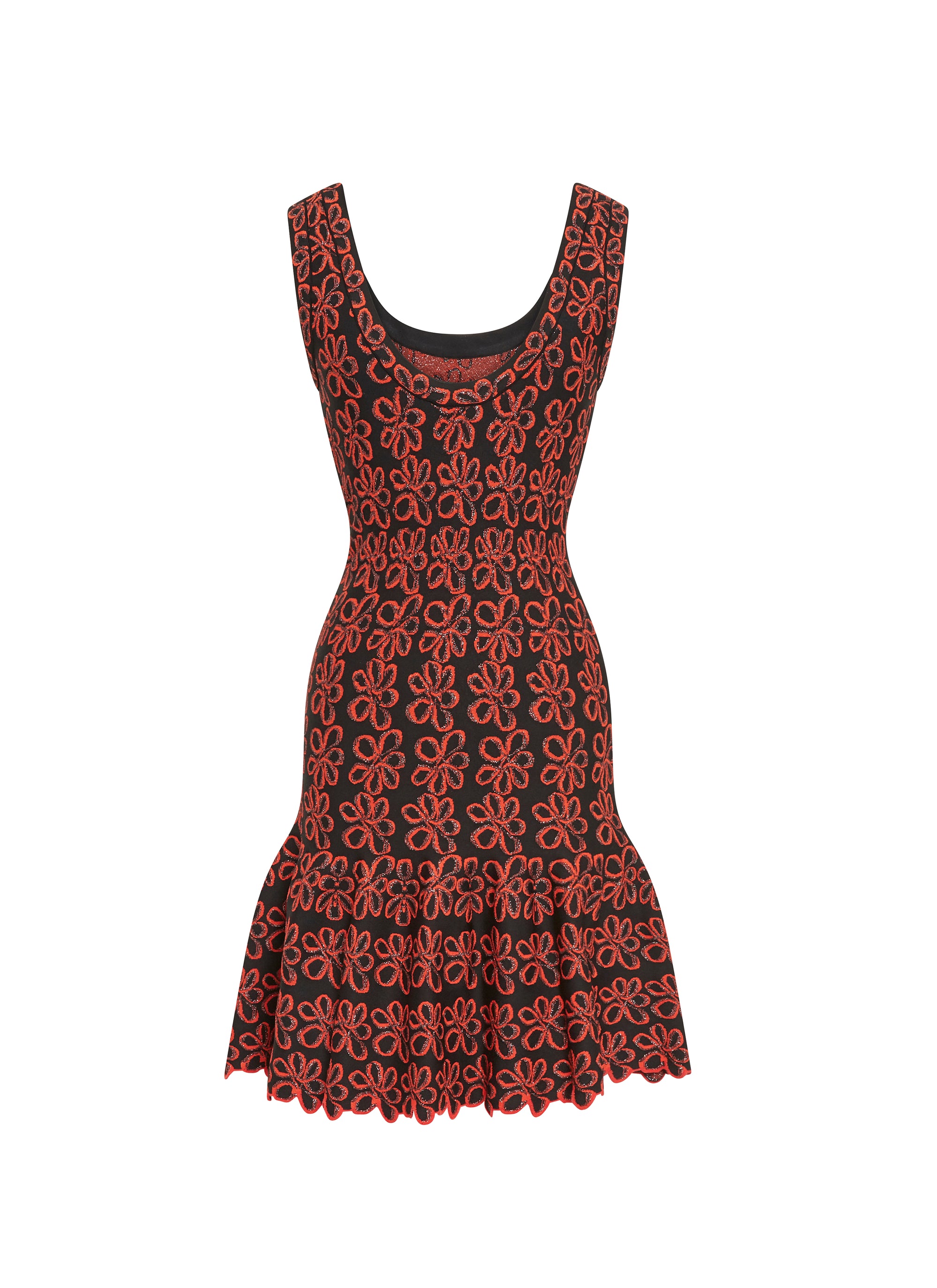 Robe sans manches Astragale en maille - Noir & Orange