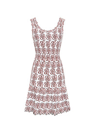 Sleeveless knitted Astragale dress - Desert & Multicolour