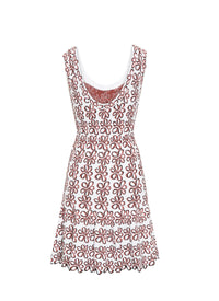Sleeveless knitted Astragale dress - Desert & Multicolour