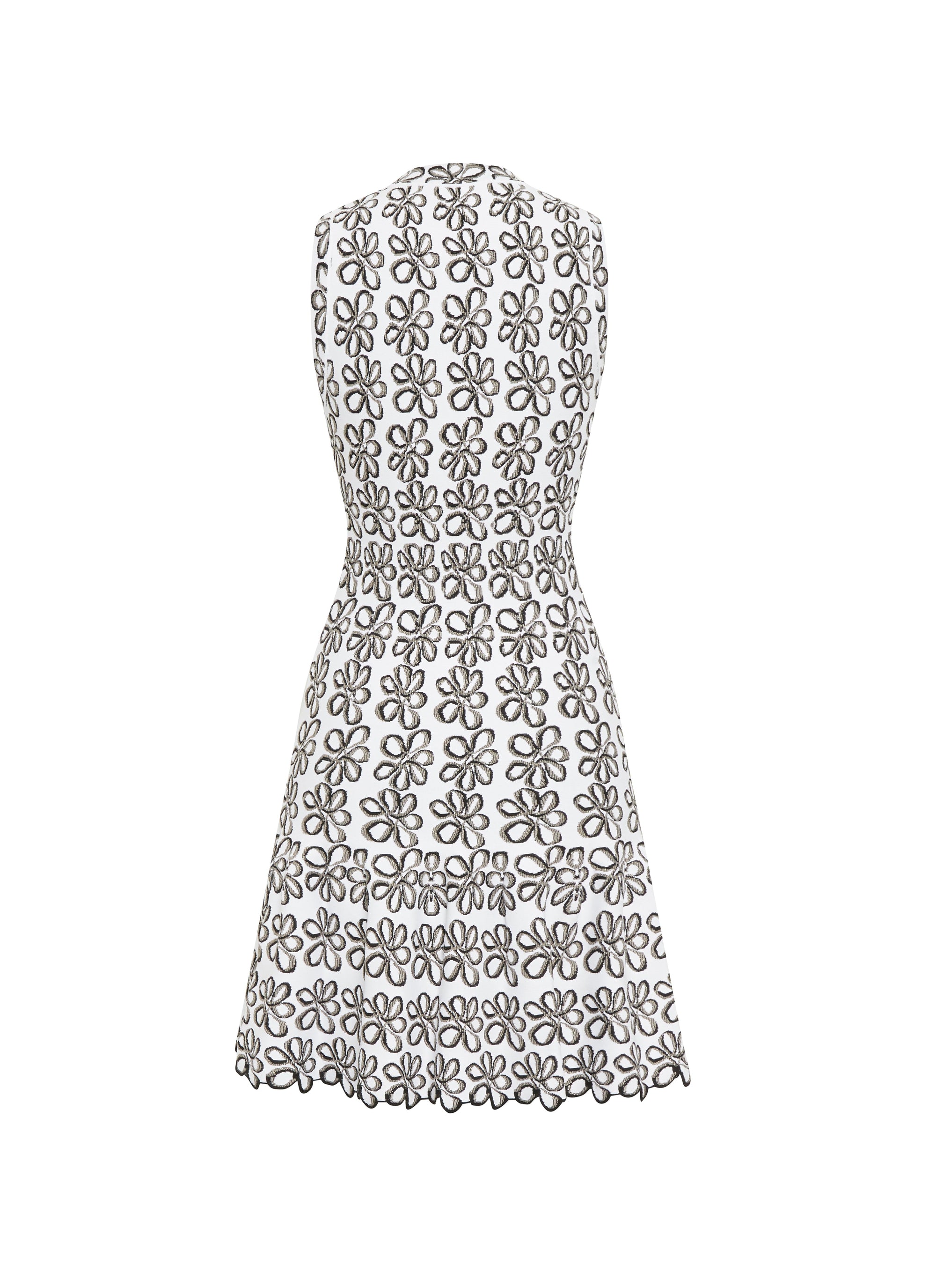 Robe Astragale col v sans manches en maille - Chair & Multicolore