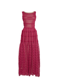 Robe sans manches Adagio en soie - Amarante
