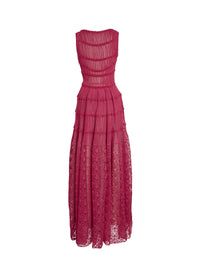 Robe sans manches Adagio en soie - Amarante