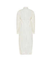 Silk shirt tied at waist - White