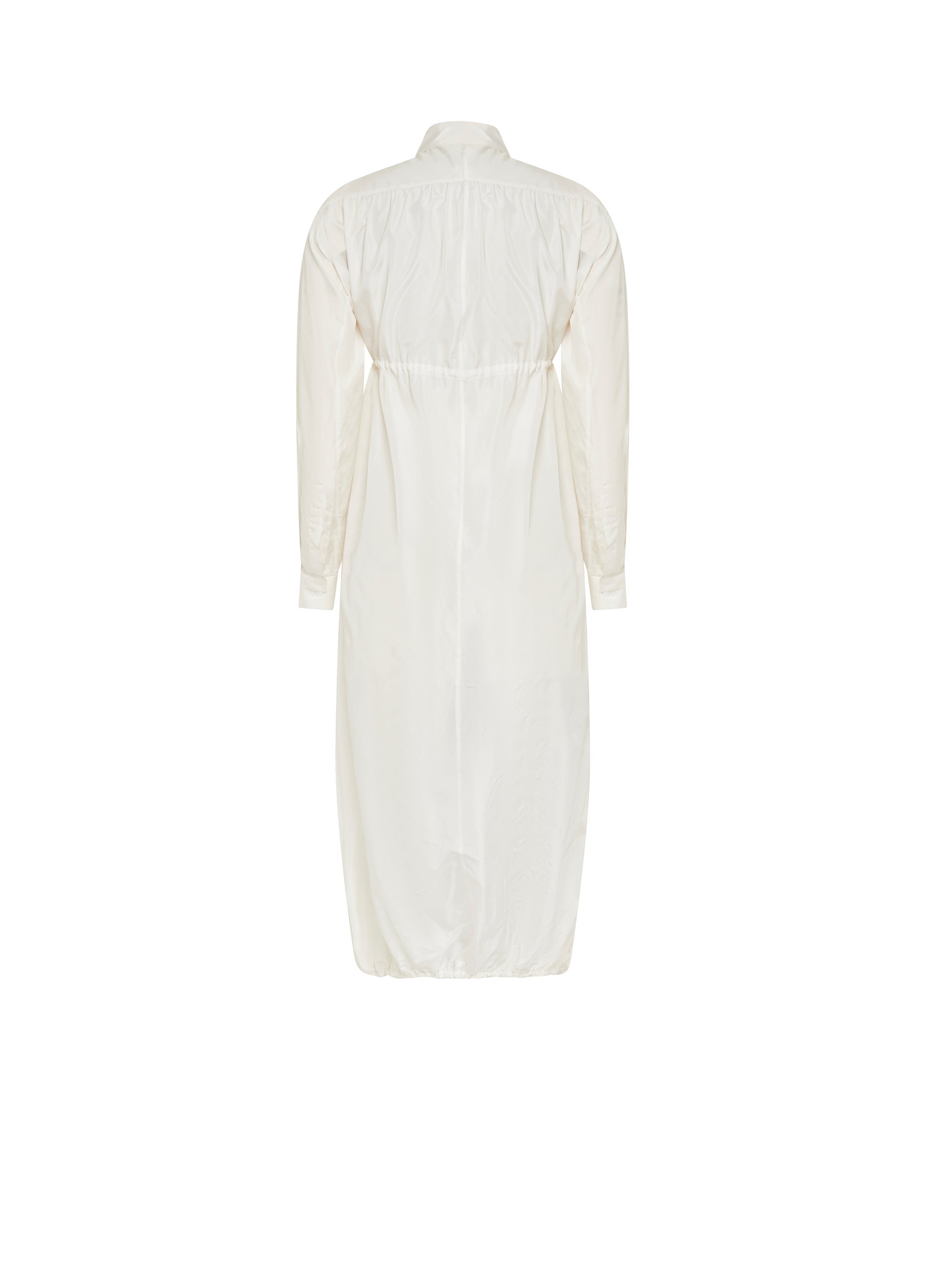 Silk shirt tied at waist - White