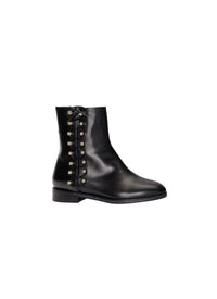 Bottines à plateforme Elegant en cuir - Noir