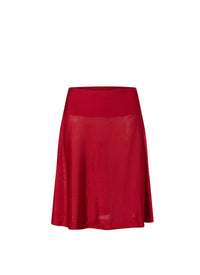 Fond de jupe courte unie transparente - Rouge