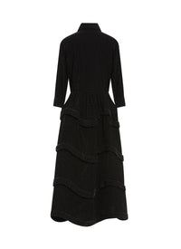 Robe chemise à motif arabesque - Noir