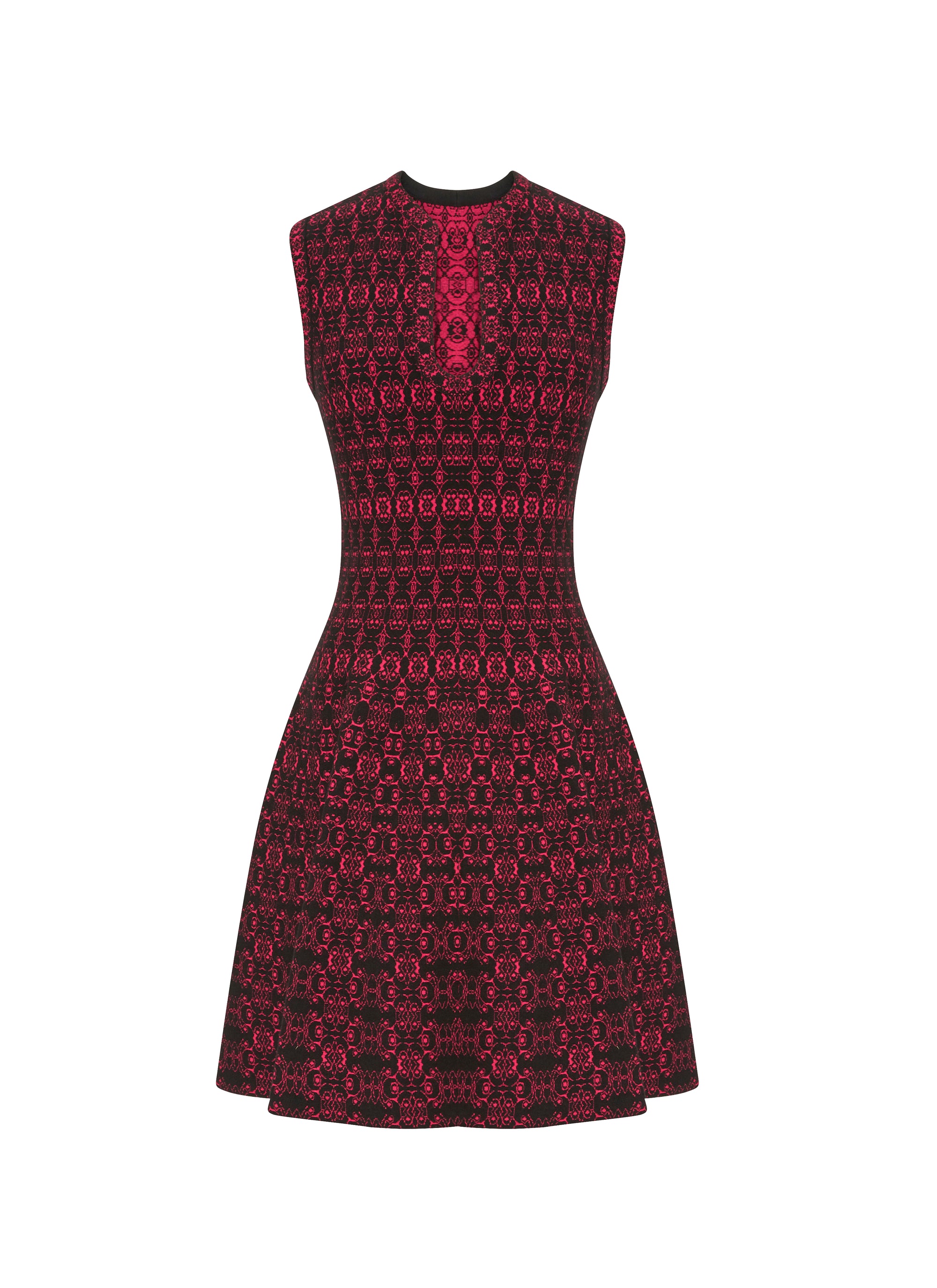 Alhambra mesh sleeveless dress - Black & Pink