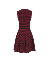 Alhambra knitted sleeveless dress - Black & Pink