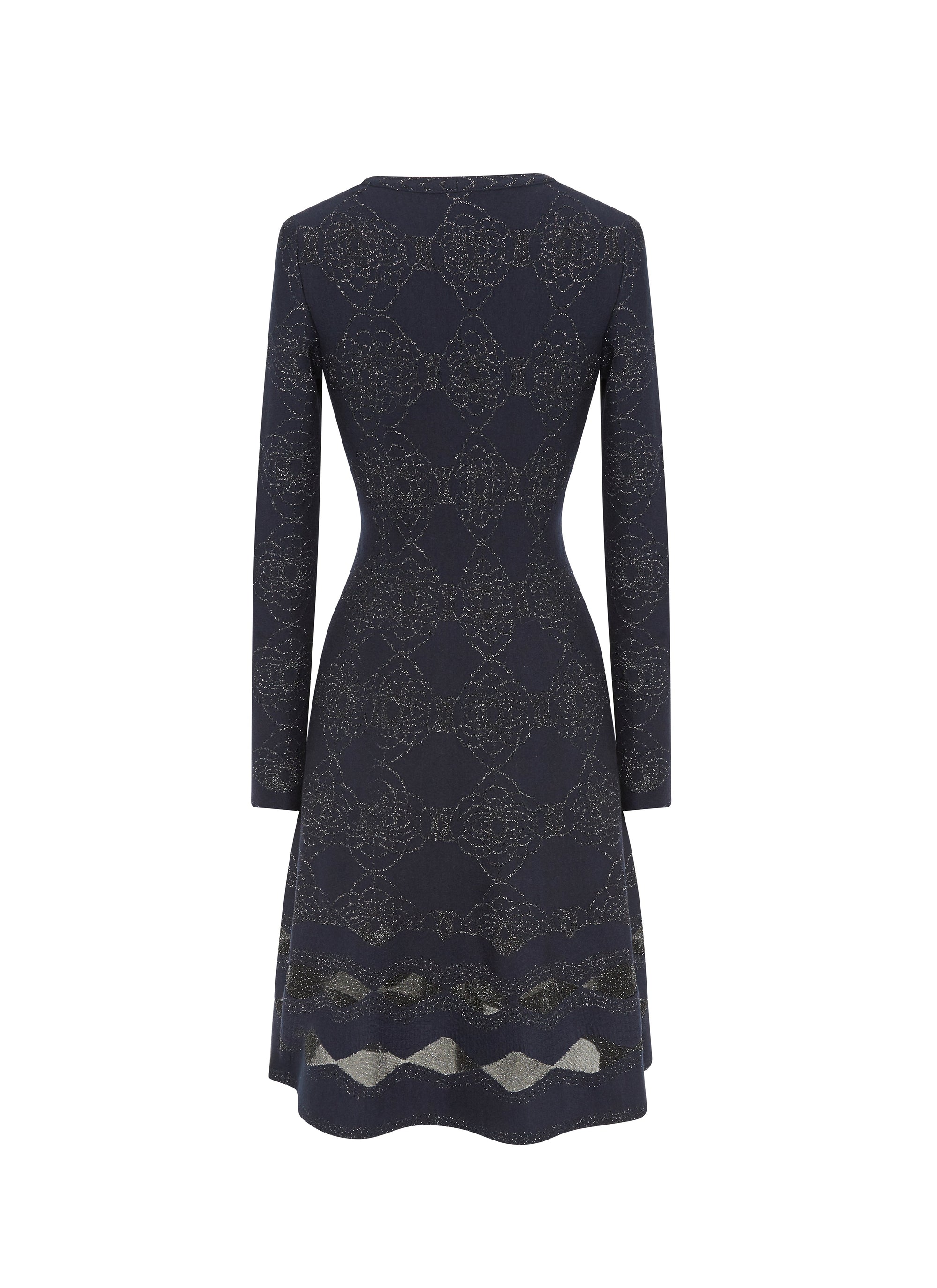 Robe à manches longues Babylone en laine - Nuit