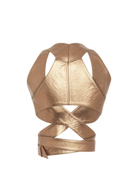Bustier en cuir - Or