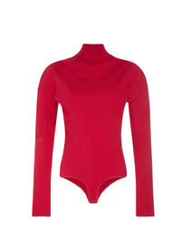 Wool Supreme long sleeve bodysuit - Red