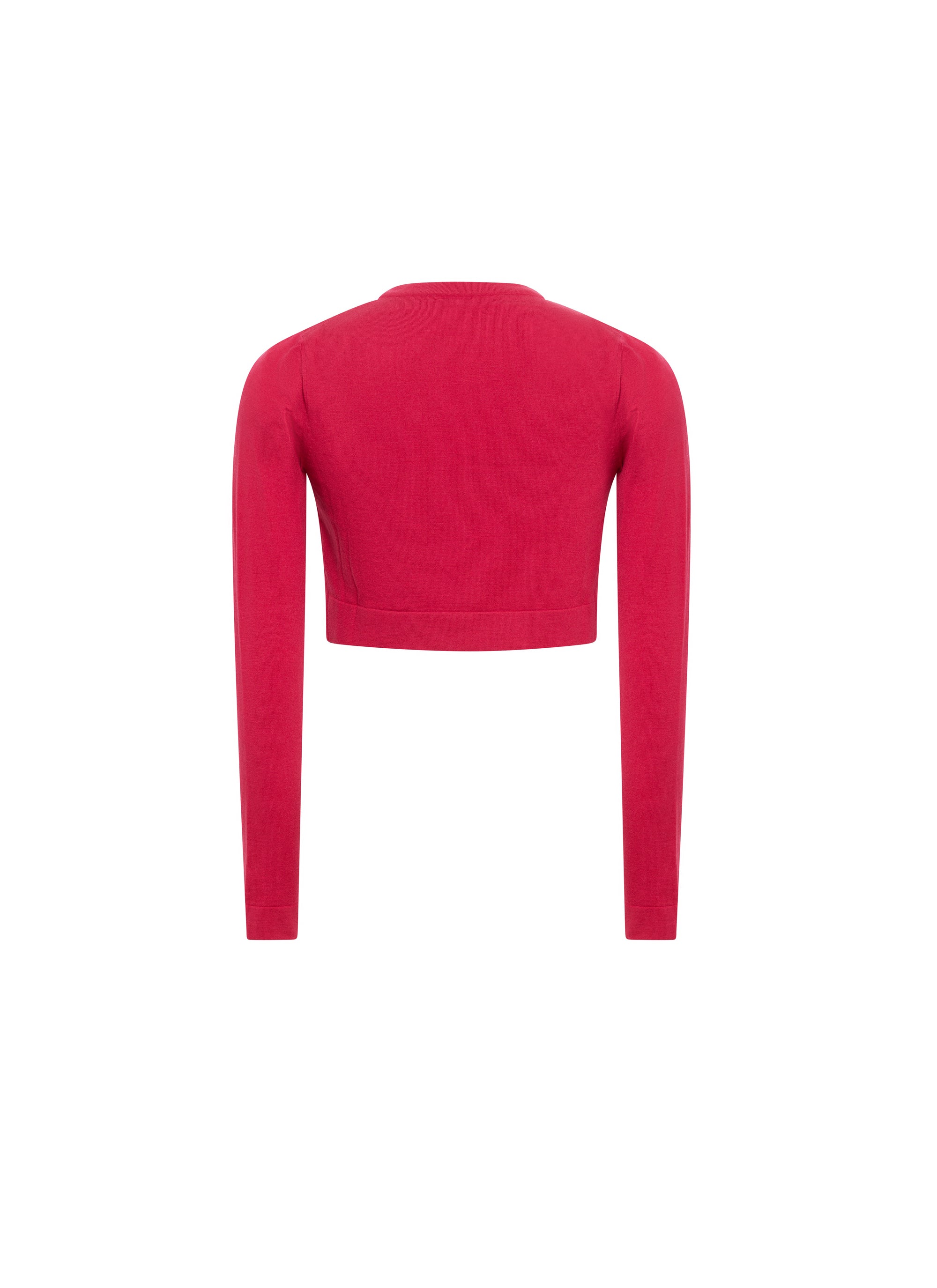 Wool Supreme long-sleeved cardigan - Magenta