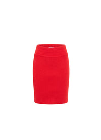 Limited edition skirt in wool - Red