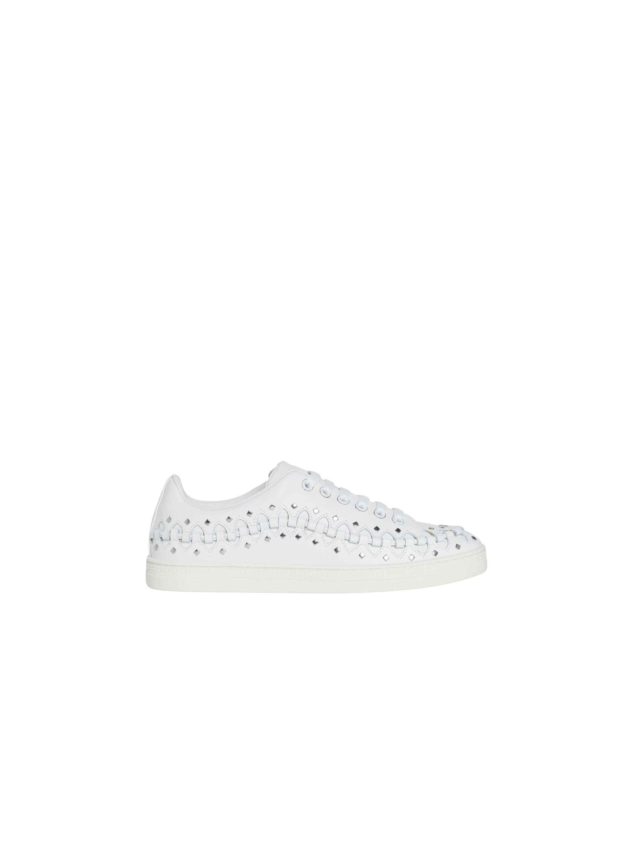 Baskets à lacets en cuir - Blanc