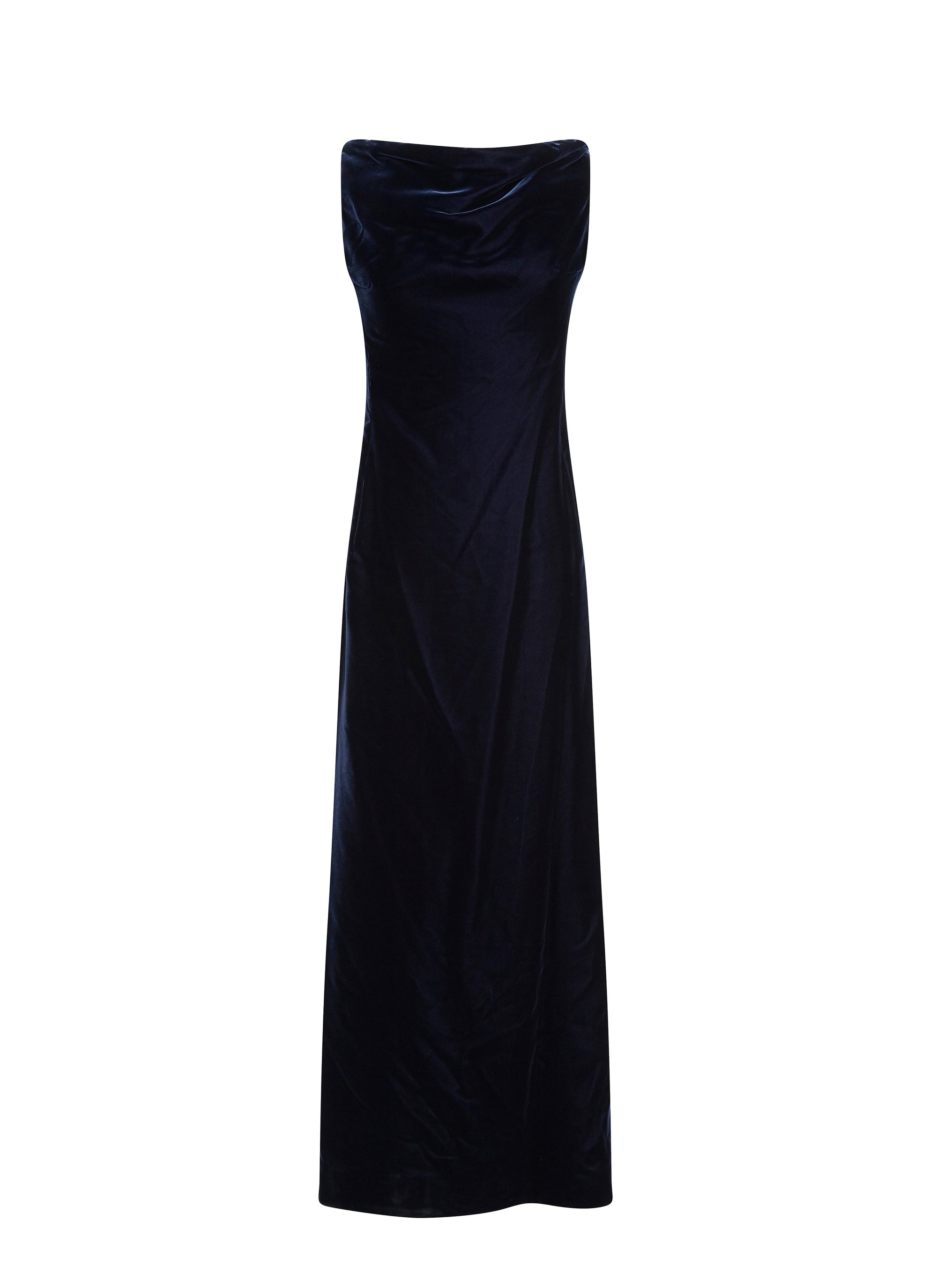 Robe sans manches en velours - Marine Foncé