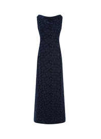 Sleeveless floral embroidered maxi dress - Nuit
