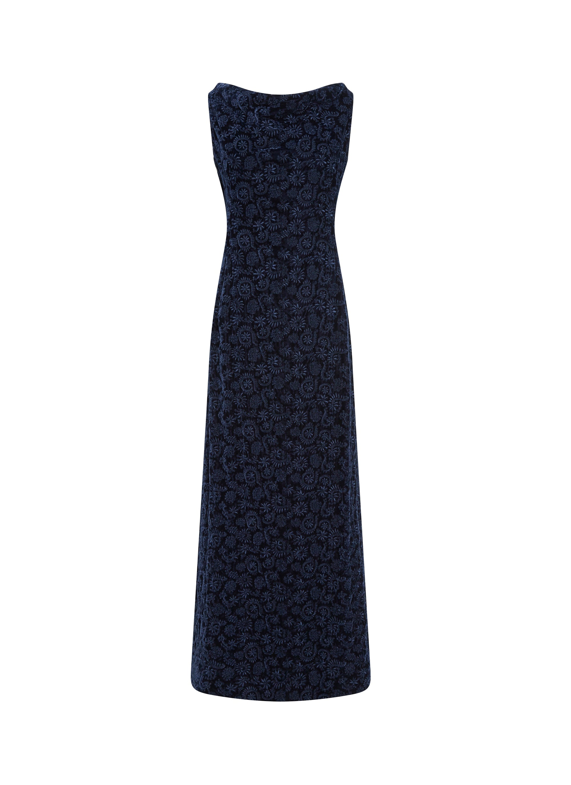 Sleeveless floral embroidered maxi dress - Nuit