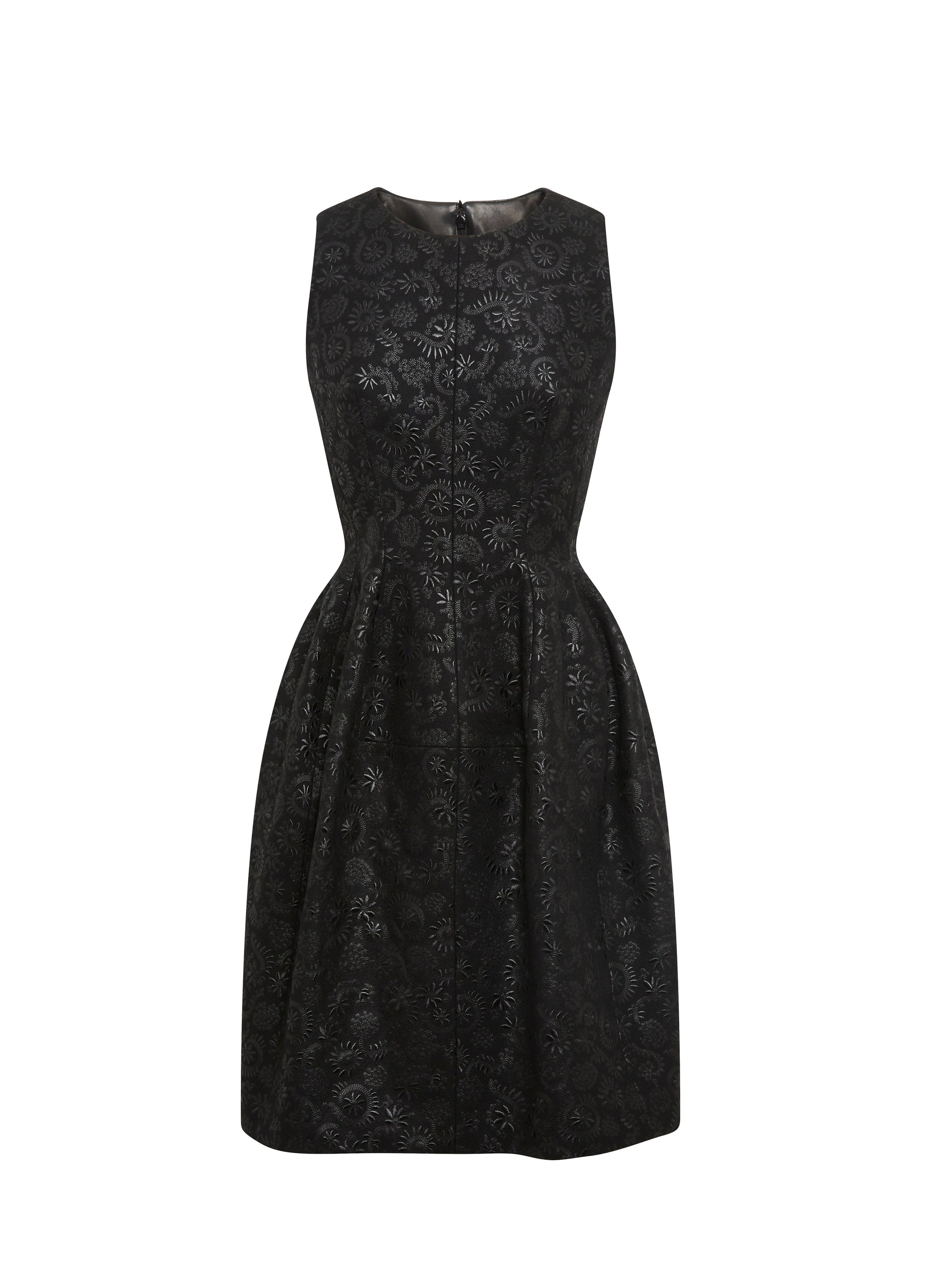 Robe sans manches en laine et cachemire - Noir