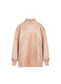 Pull doux à manches longues en laine mélangée - Rose Chair