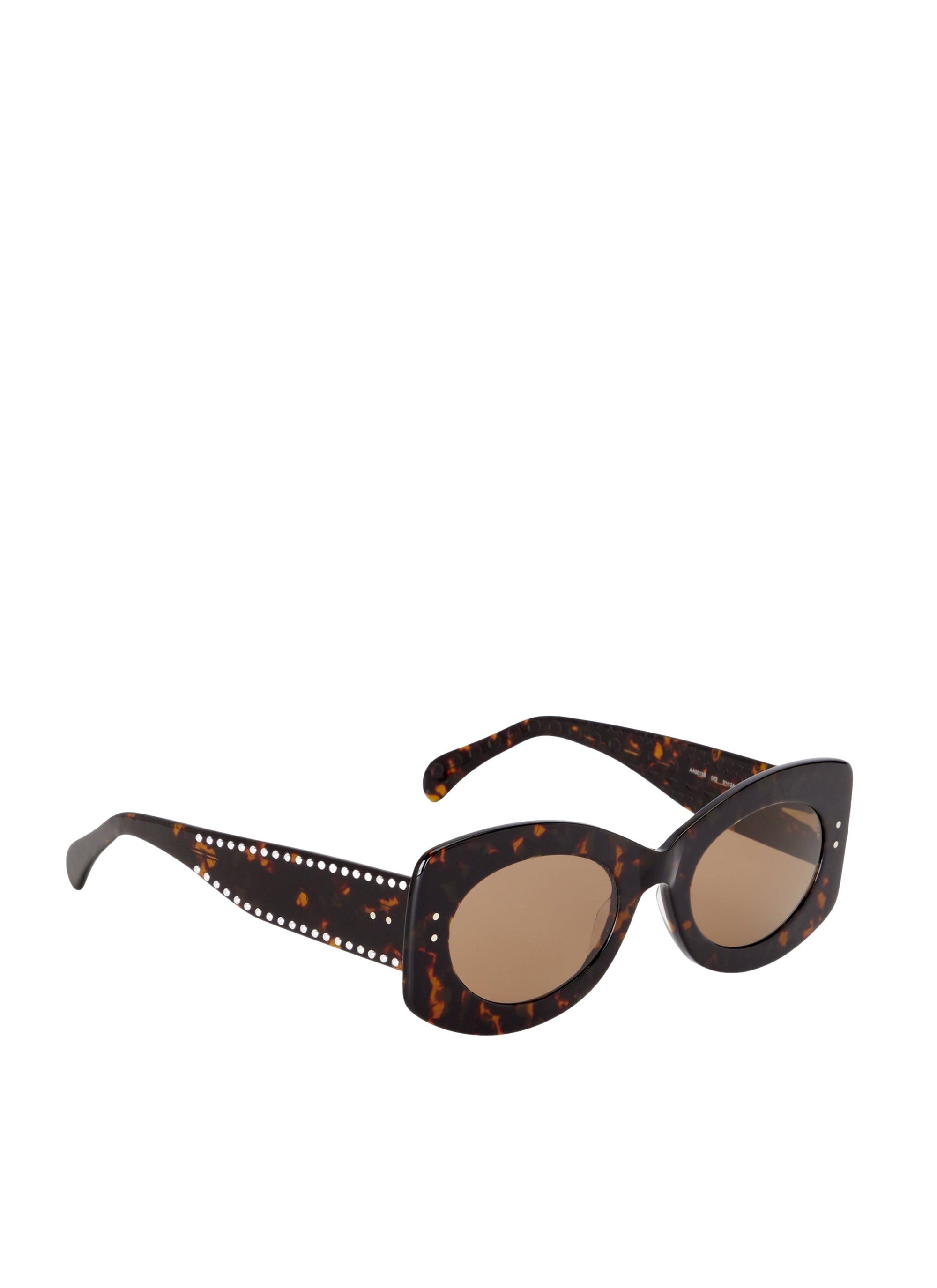 Lunettes monture œil de chat - Marron & Argent