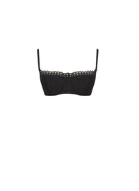 Embroidered bra - Black intense