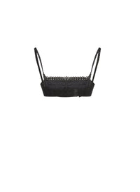 Embroidered bra - Black intense