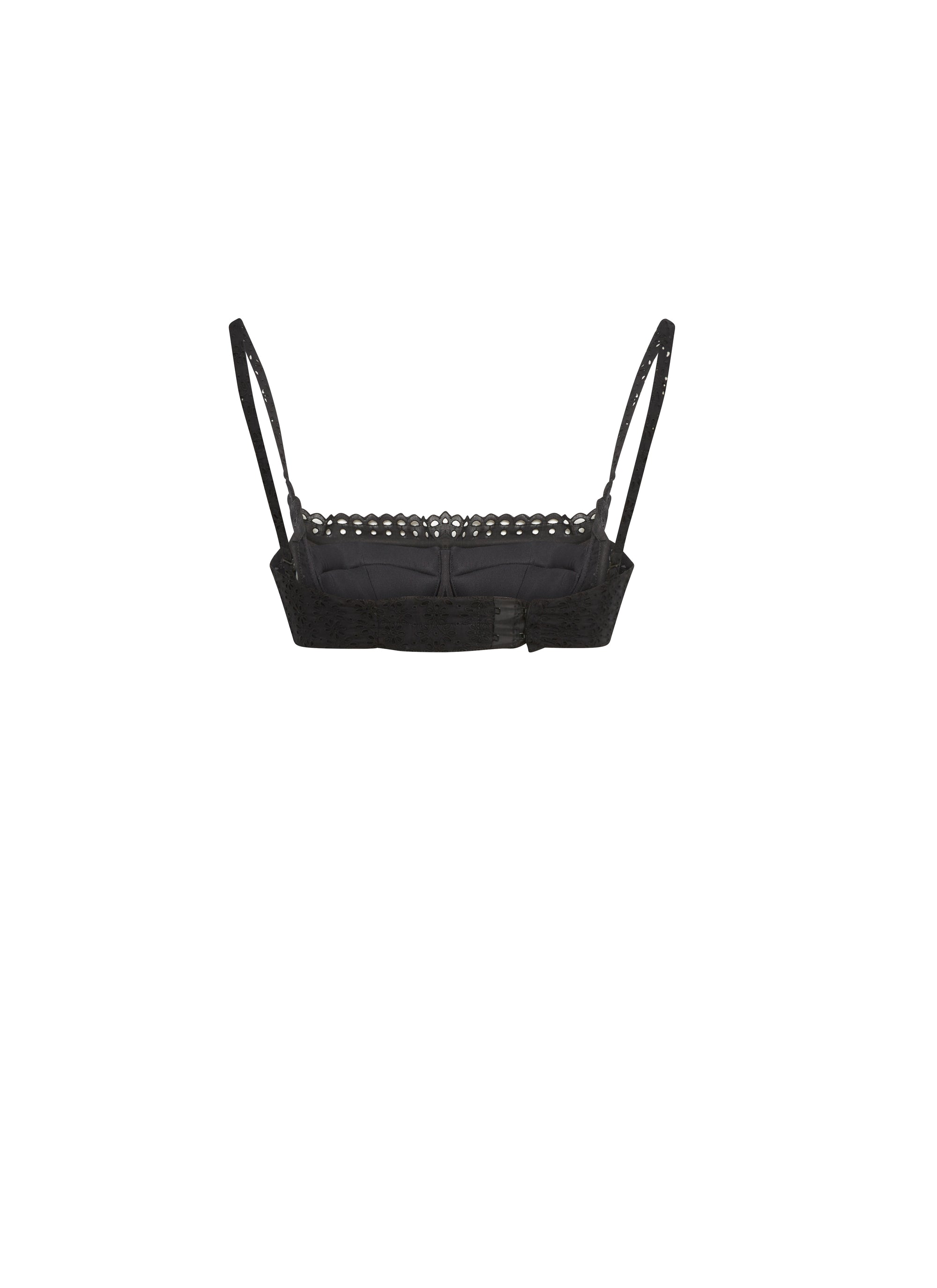 Embroidered bra - Black intense