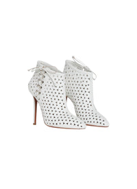 Bottines à talons aiguilles 110 en cuir - Blanc