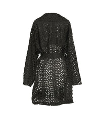 Trench effet baroque - Noir