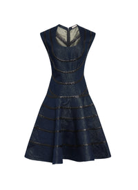 Sleeveless denim dress - Gold
