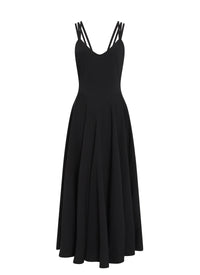 Long strapless dress - Black intense
