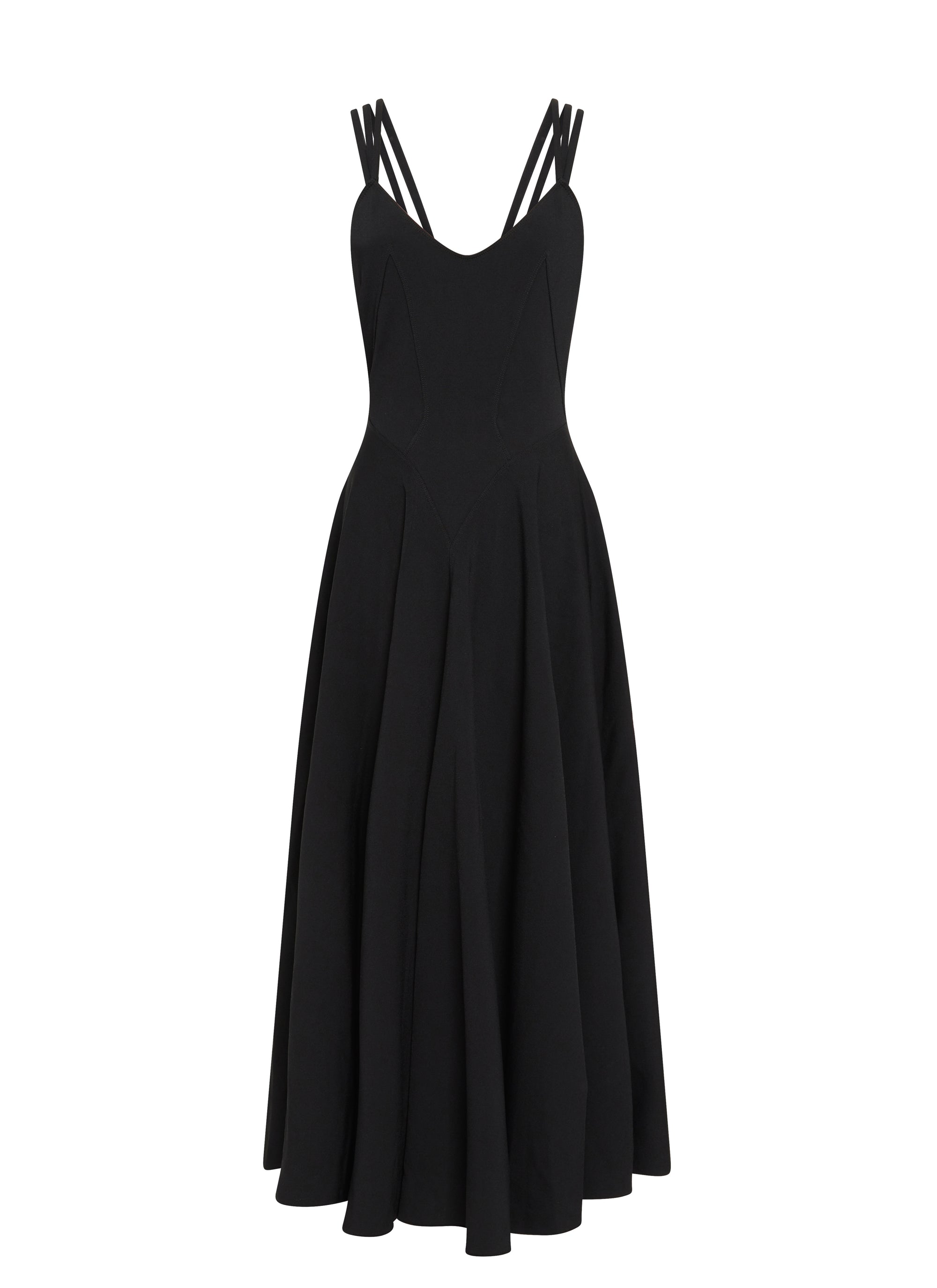 Long strapless dress - Black intense