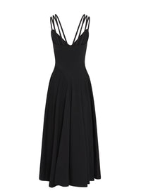 Long strapless dress - Black intense