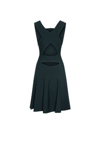 Open back sleeveless dress - Imperial Green