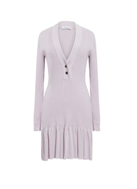 Sleeveless silk blend dress - Ivory & Green