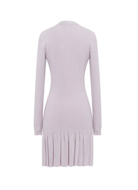 Sleeveless silk blend dress - Ivory & Green