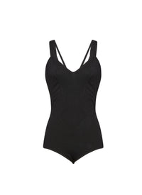 Body col v sans manches - Noir