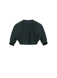 Boléro à manches courtes Trianon en maille - Vert Imperial