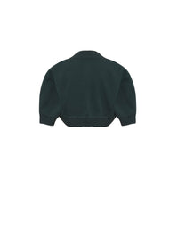 Boléro à manches courtes Trianon en maille - Vert Imperial