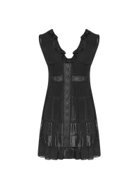 Sleeveless Cherub silk dress - Black intense