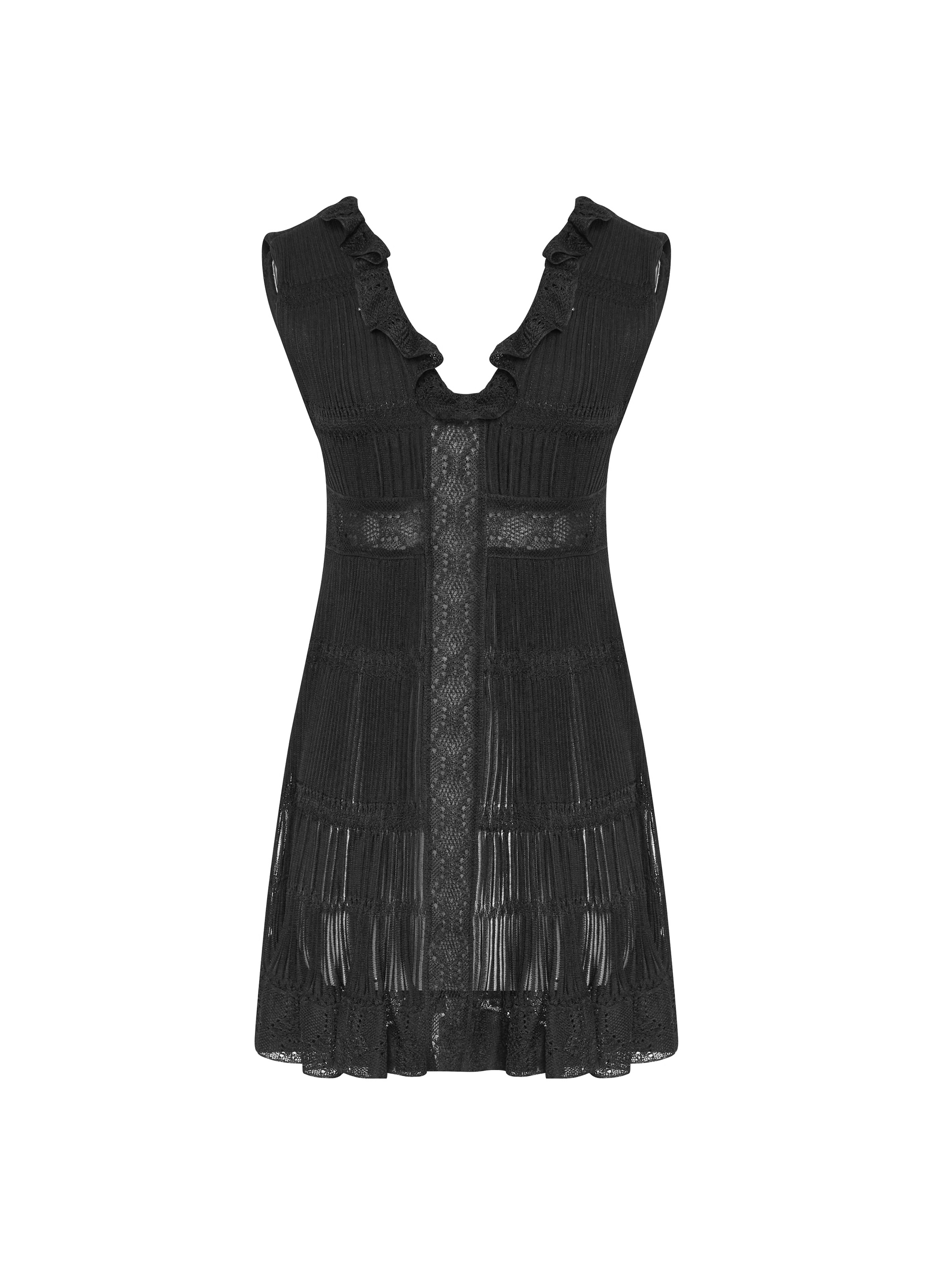 Sleeveless Cherub silk dress - Black intense