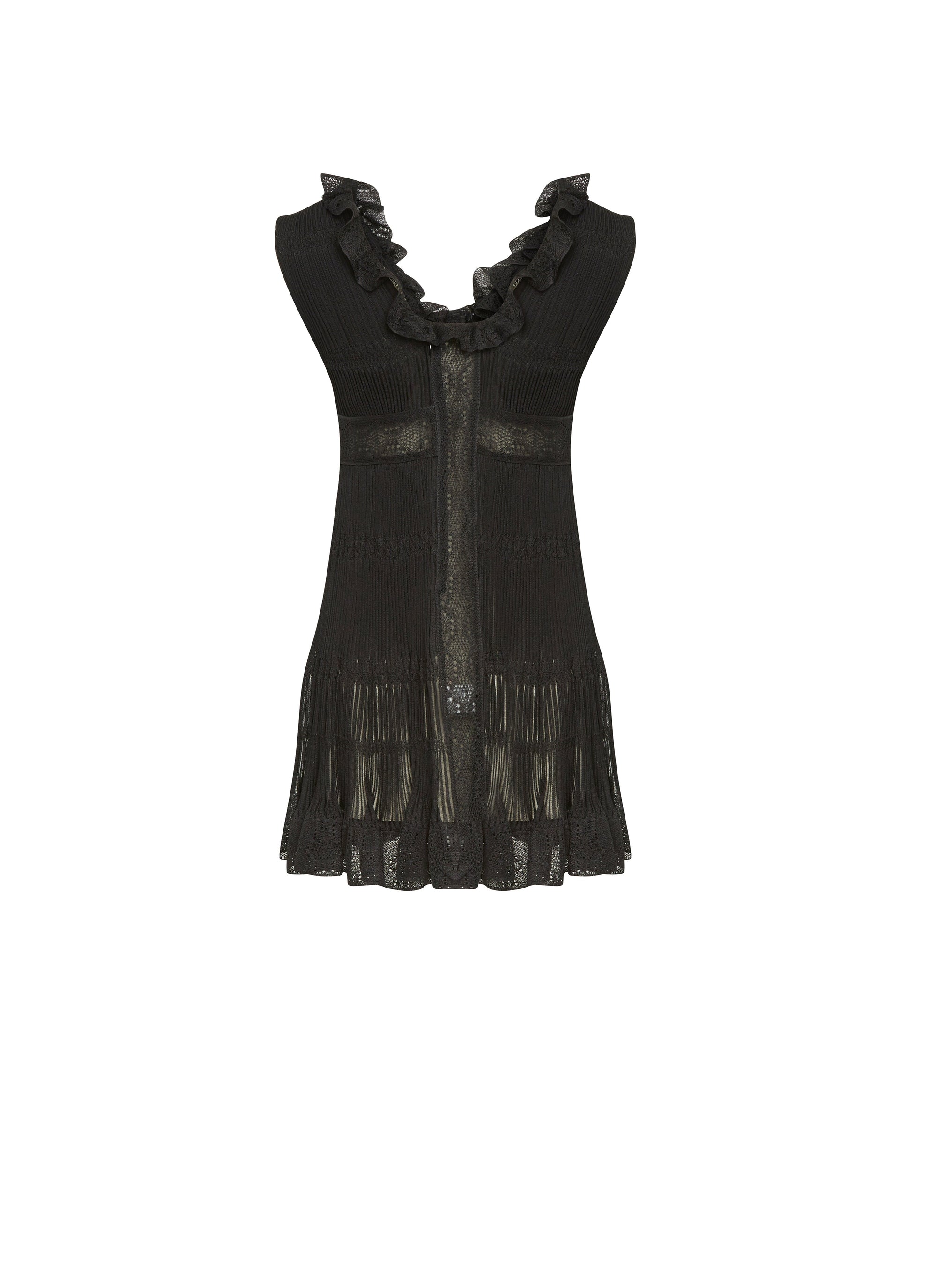 Sleeveless Cherub silk dress - Black intense