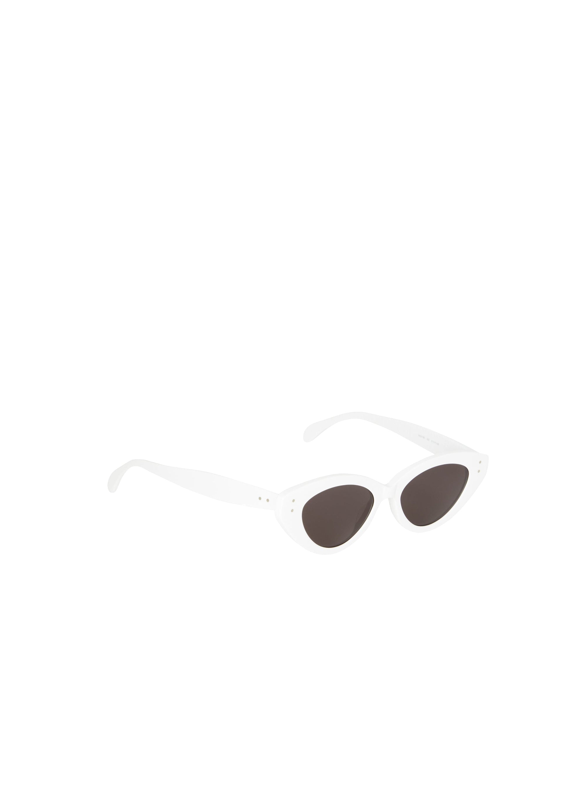Lunettes de soleil cat eye - Blanc & Gris