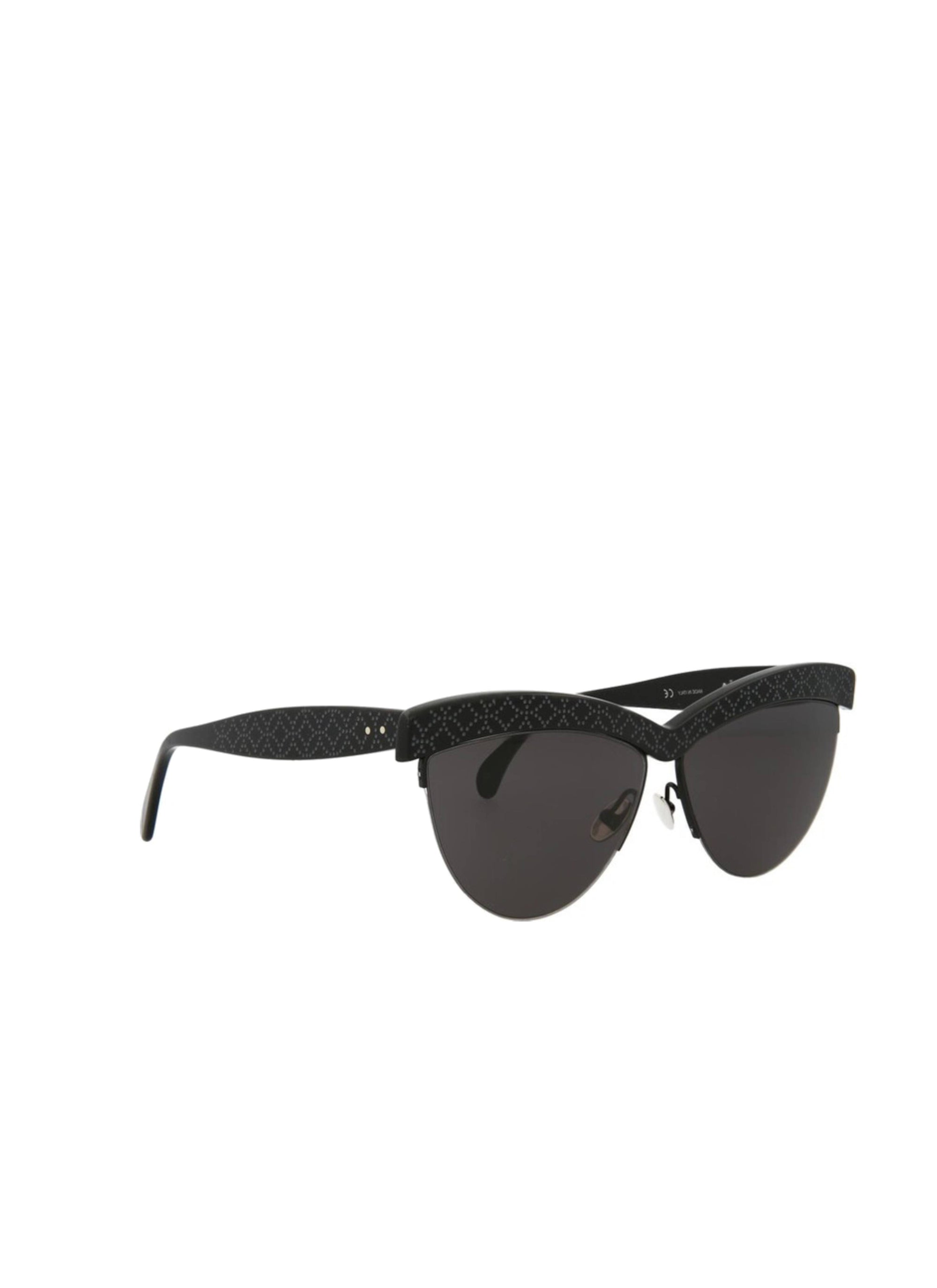 Lunettes Cat eye à motif argenté - Noir & Gris