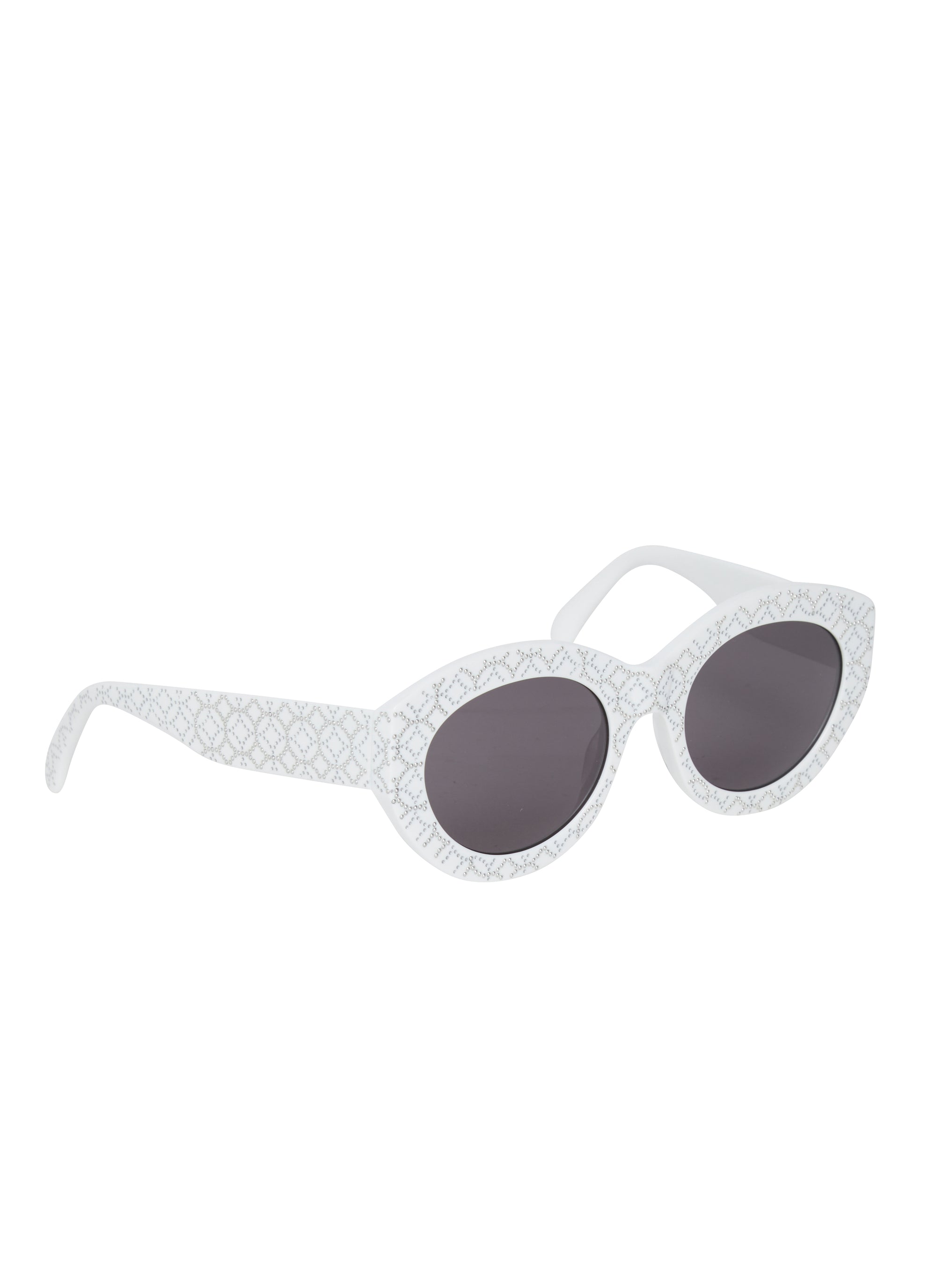 Eyeglasses with silver motif - White & Grey