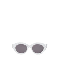 Eyeglasses with silver motif - White & Grey